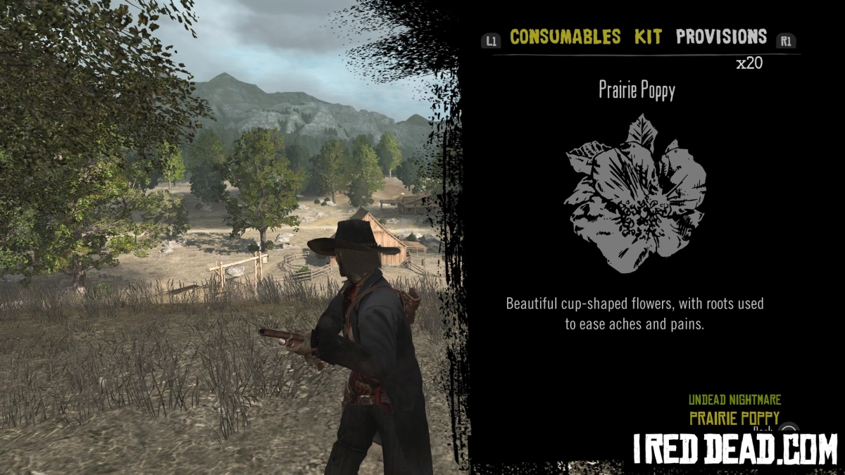 Red Dead Redemption Undead Nightmare Provisions Prairie Poppy