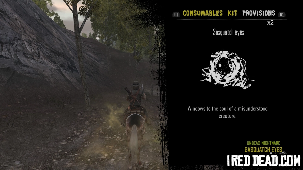 Red Dead Redemption Undead Nightmare Provisions Sasquatch Eyes