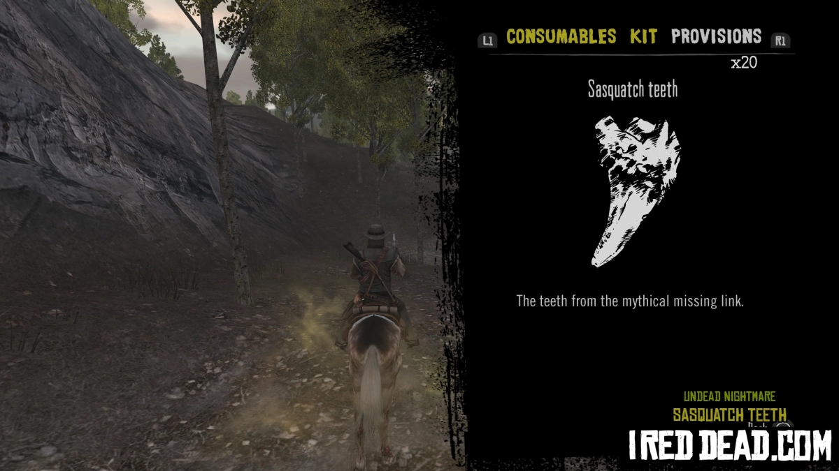 Red Dead Redemption Undead Nightmare Provisions Sasquatch Teeth