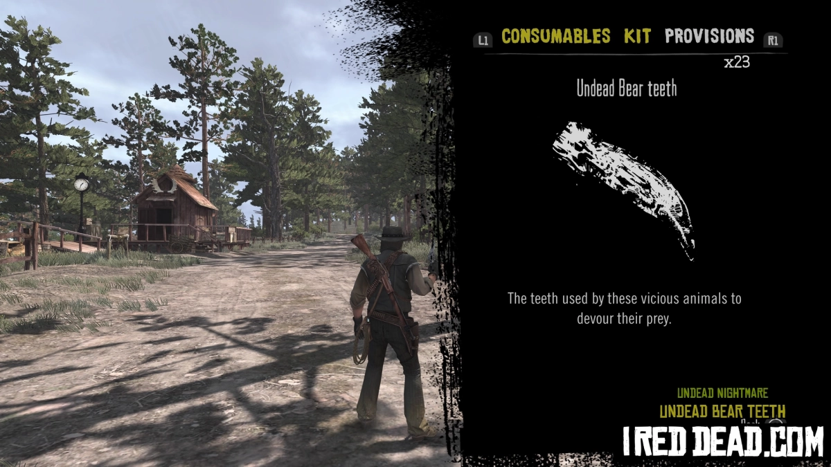 Red Dead Redemption Undead Nightmare Provisions Undead Bear Teeth