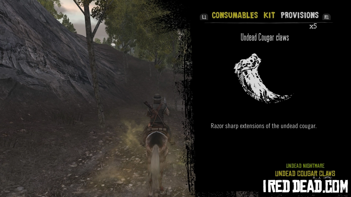Red Dead Redemption Undead Nightmare Provisions Undead Cougar Claws