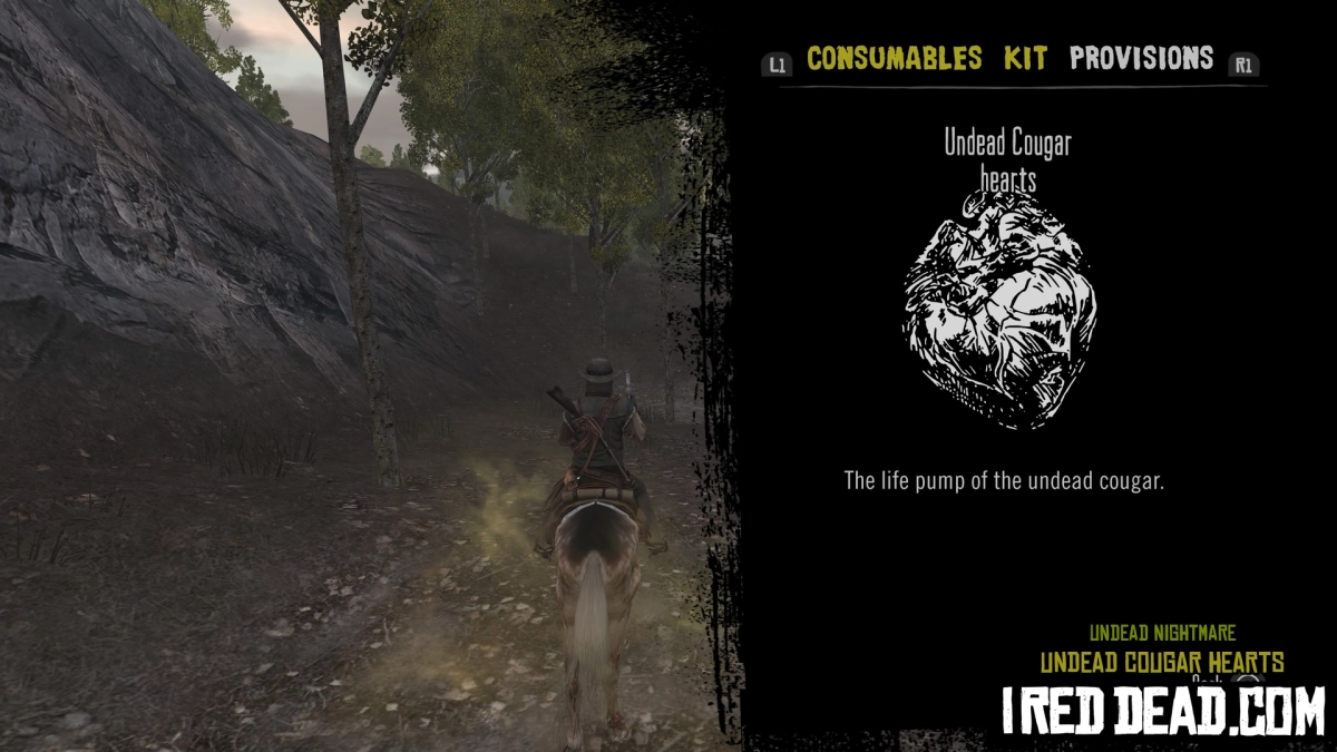 Red Dead Redemption Undead Nightmare Provisions Undead Cougar Hearts