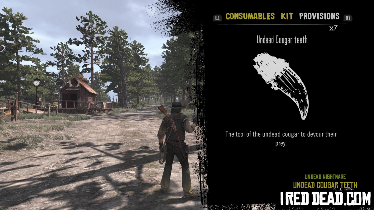 Red Dead Redemption Undead Nightmare Provisions Undead Cougar Teeth