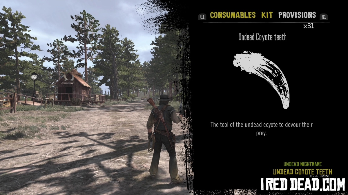Red Dead Redemption Undead Nightmare Provisions Undead Coyote Teeth