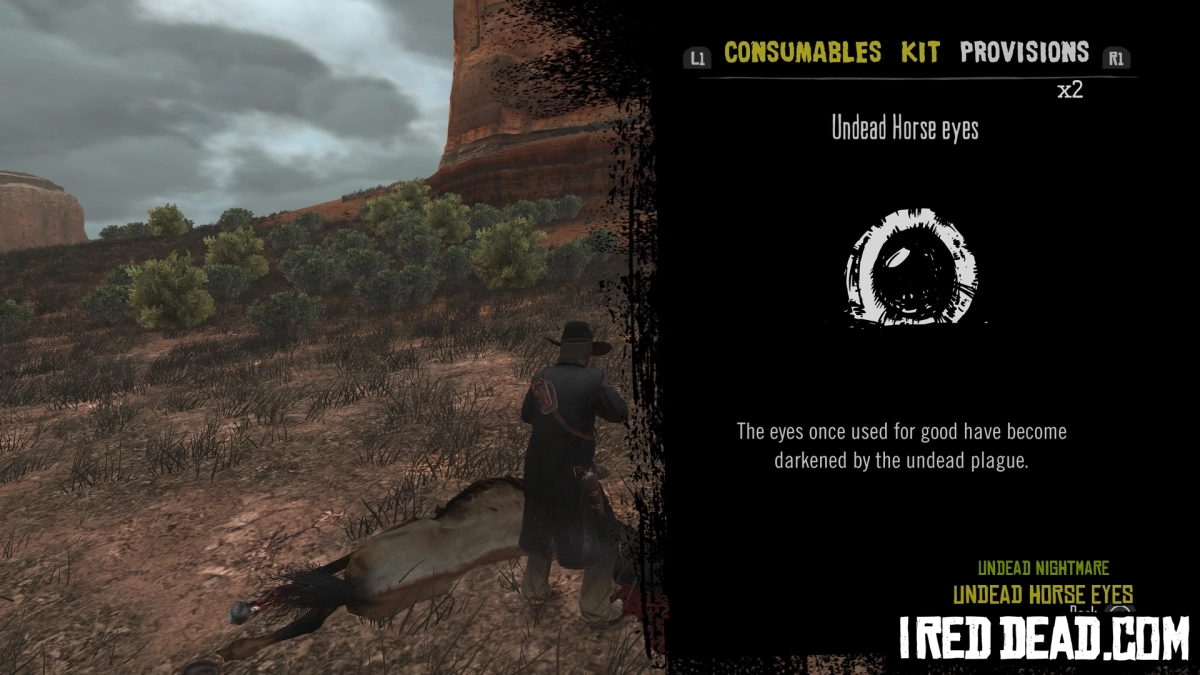 Red Dead Redemption Undead Nightmare Provisions Undead Horse Eyes