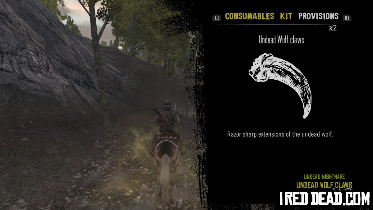 Red Dead Redemption Undead Nightmare Provisions Undead Wolf Claws