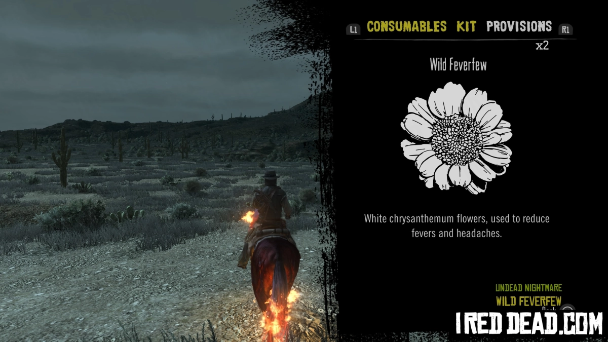 Red Dead Redemption Undead Nightmare Provisions Wild Feverfew