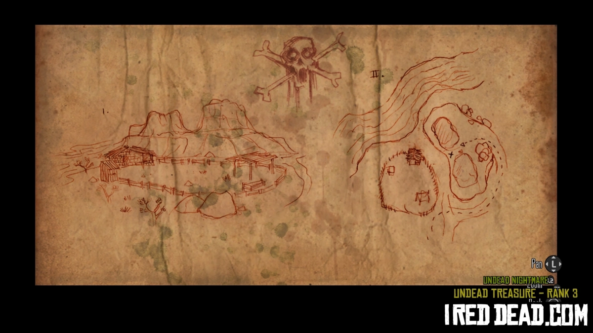 Red Dead Redemption Undead Nightmare Undead Treasure Hunter Rank 3 Map