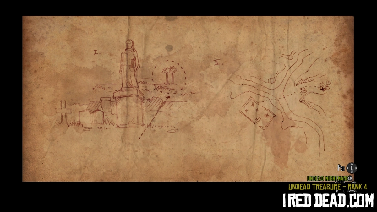 Red Dead Redemption Undead Nightmare Undead Treasure Hunter Rank 4 Map