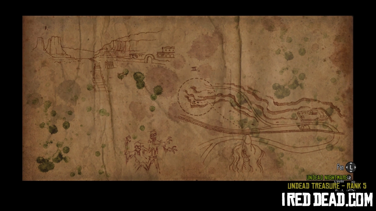 Red Dead Redemption Undead Nightmare Undead Treasure Hunter Rank 5 Map