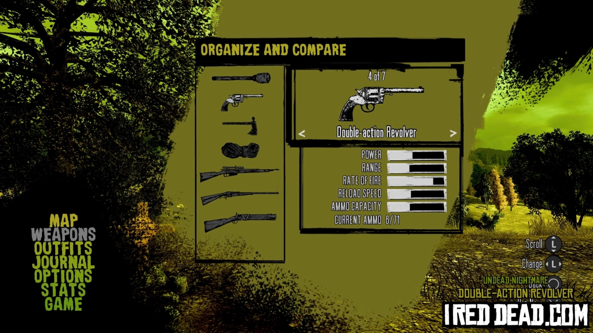 Red Dead Redemption Undead Nightmare Weapons Double Action Revolver 1