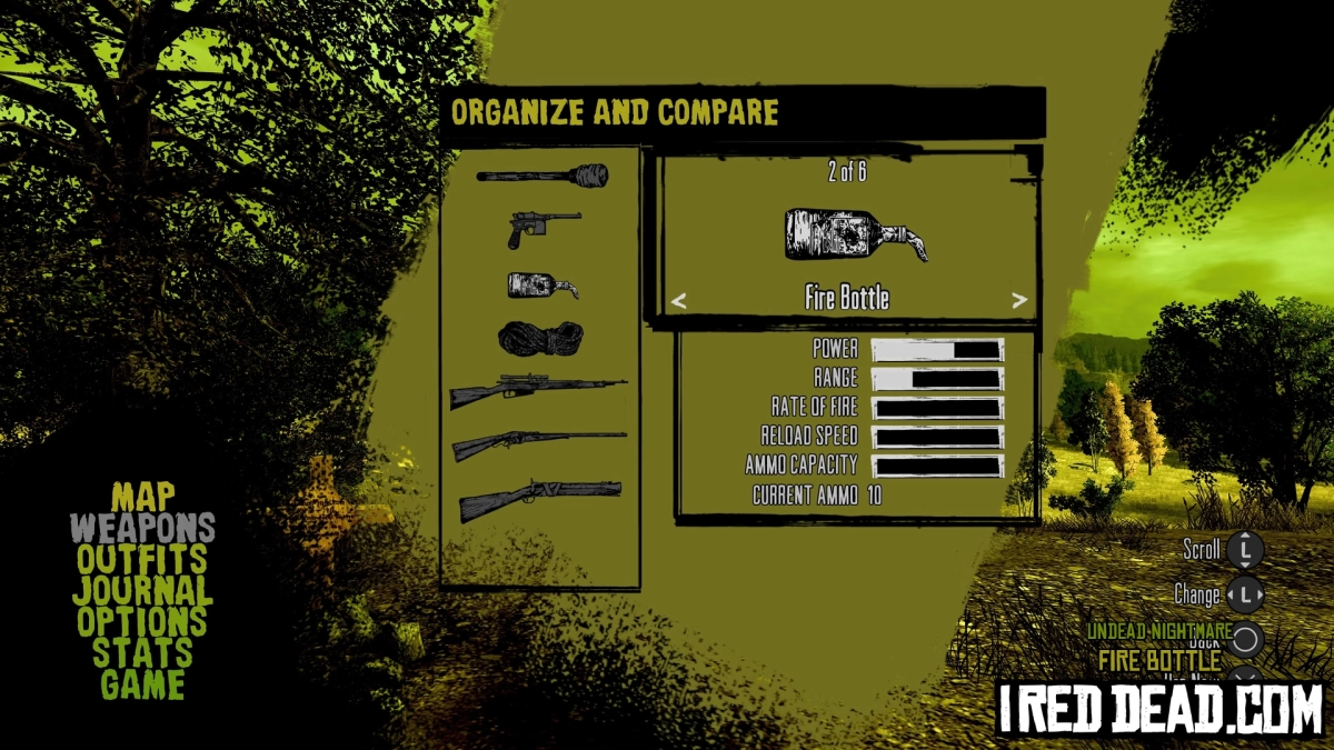 Red Dead Redemption Undead Nightmare Weapons Fire Bottle 1