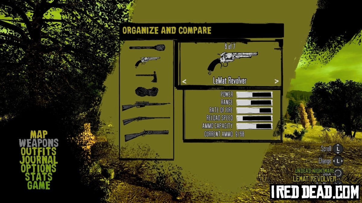 Red Dead Redemption Undead Nightmare Weapons Lemat Revolver 1
