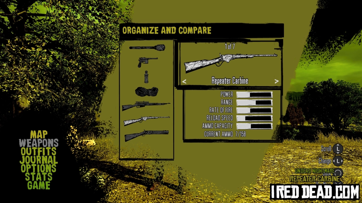 Red Dead Redemption Undead Nightmare Weapons Repeater Carbine 1