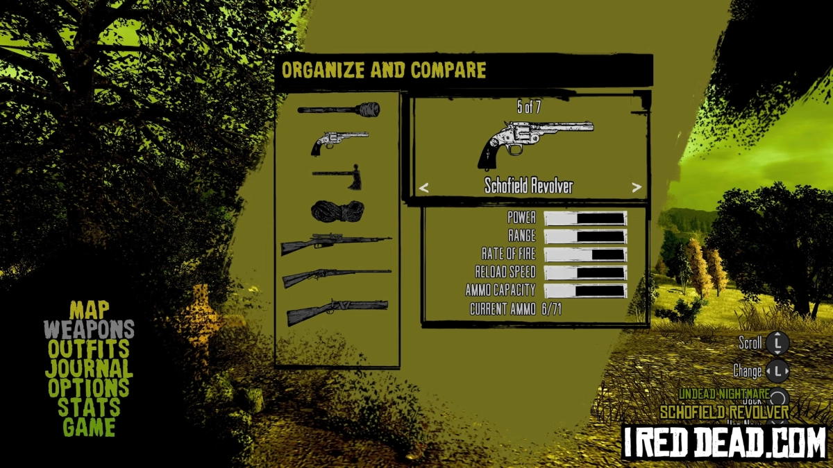 Red Dead Redemption Undead Nightmare Weapons Schofield Revolver 1