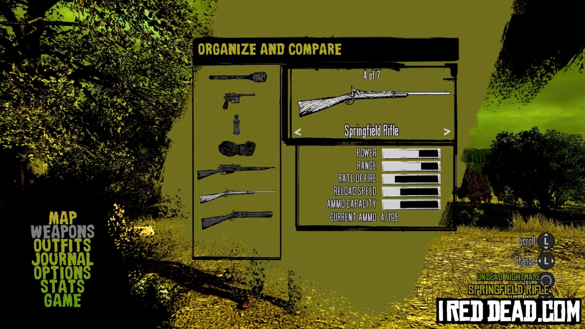 Red Dead Redemption Undead Nightmare Weapons Springfield Rifle 1