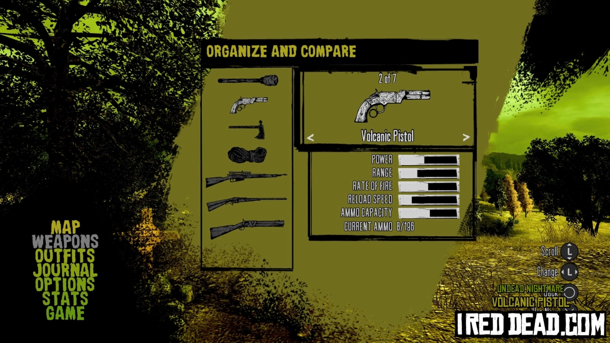 Red Dead Redemption Undead Nightmare Weapons Volcanic Pistol 1