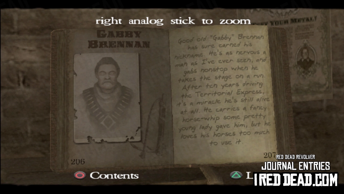 Red Dead Revolver Journal Entry 104 - Gabby Brennan