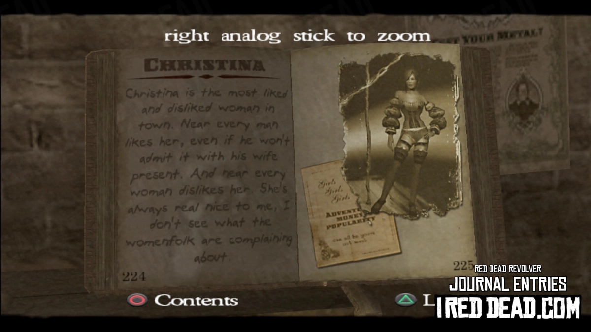 Red Dead Revolver Journal Entry 113 - Christina