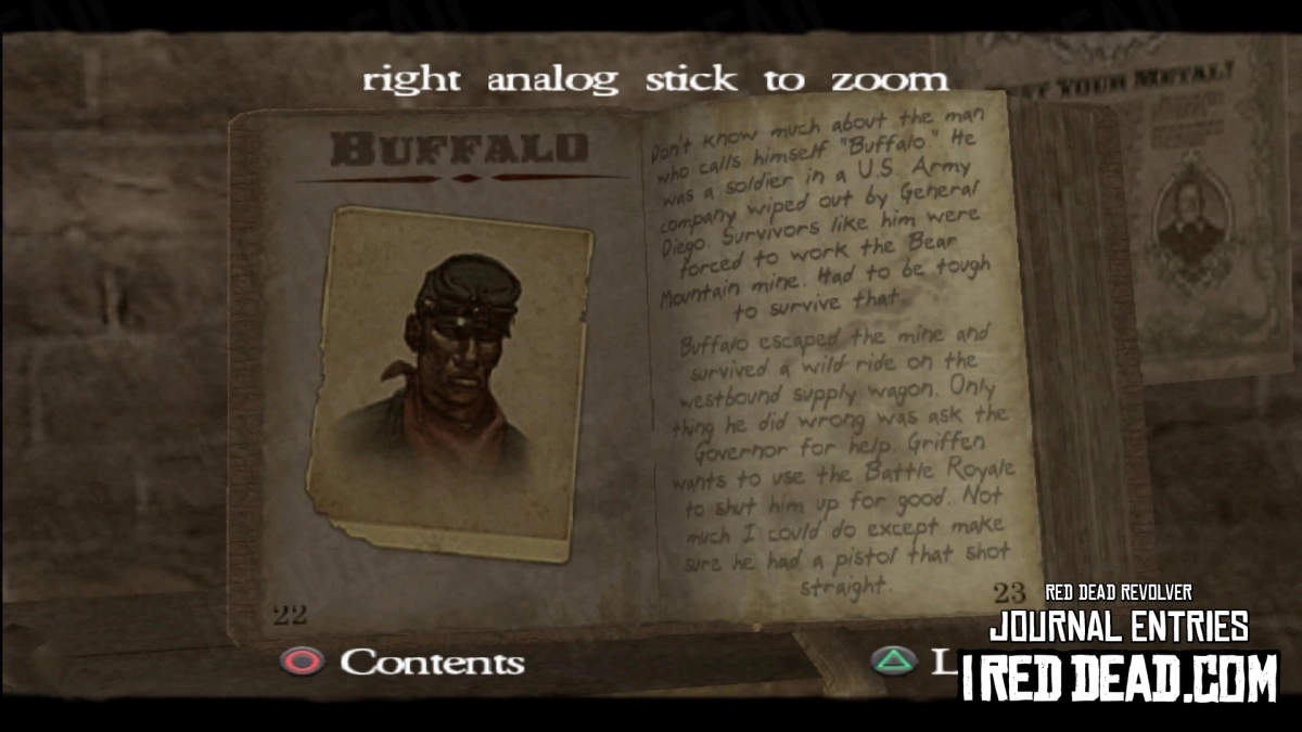 Red Dead Revolver Journal Entry 12 - Buffalo