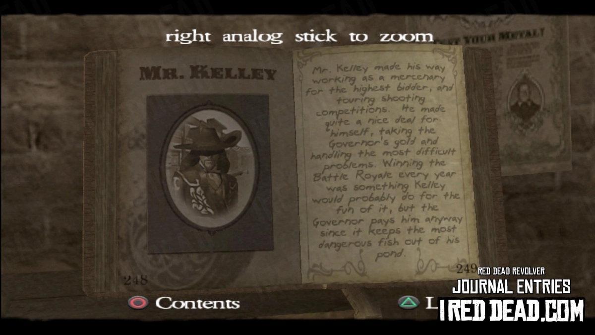 Red Dead Revolver Journal Entry 125 - Mr. Kelley