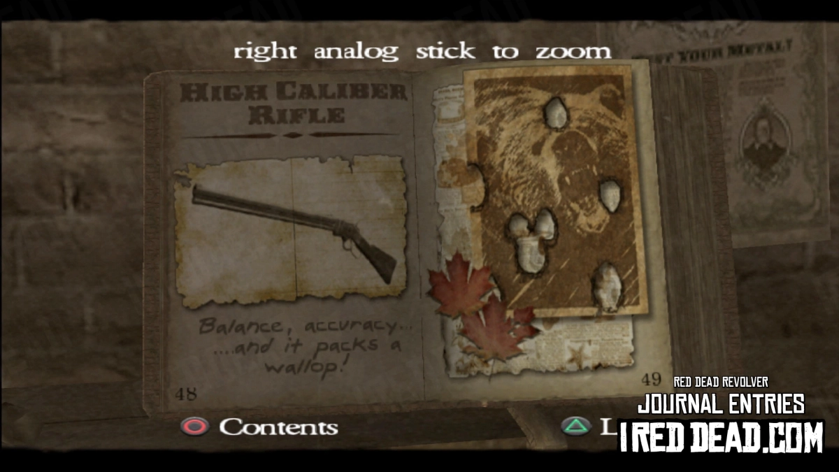 Red Dead Revolver Journal Entry 25 - High Caliber Rifle