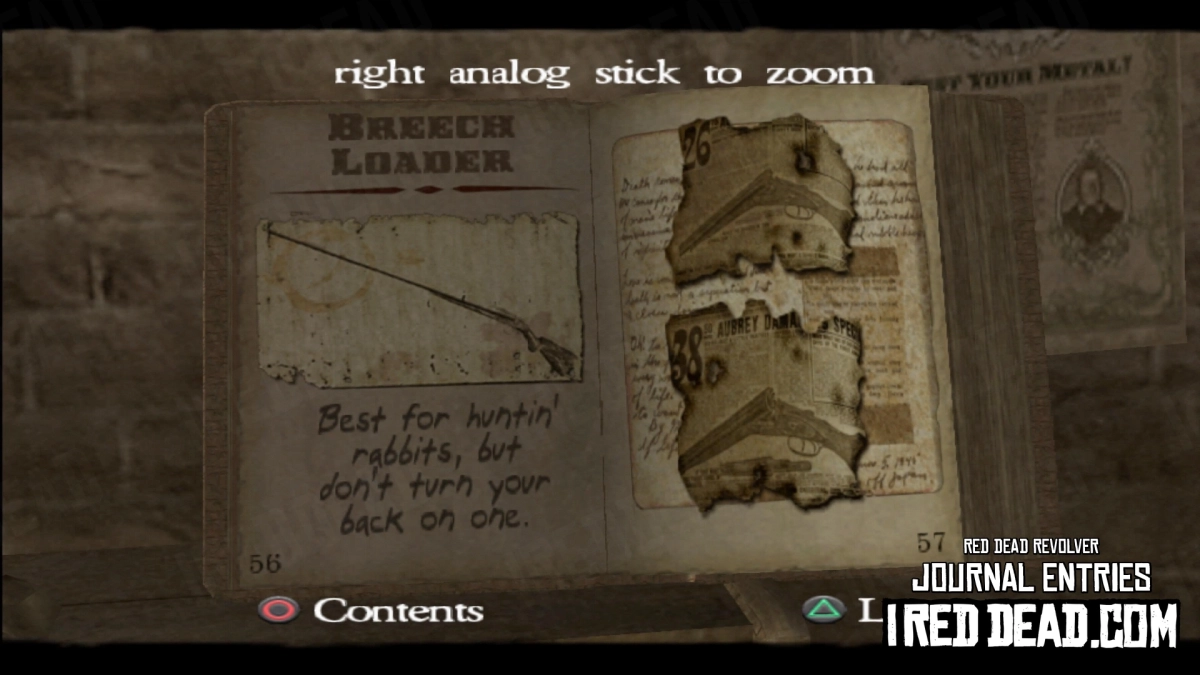 Red Dead Revolver Journal Entry 29 - Breech Loader
