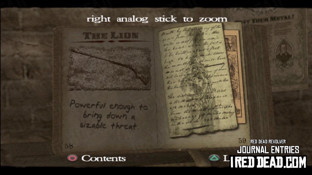 Red Dead Revolver Journal Entry 30 - The Lion