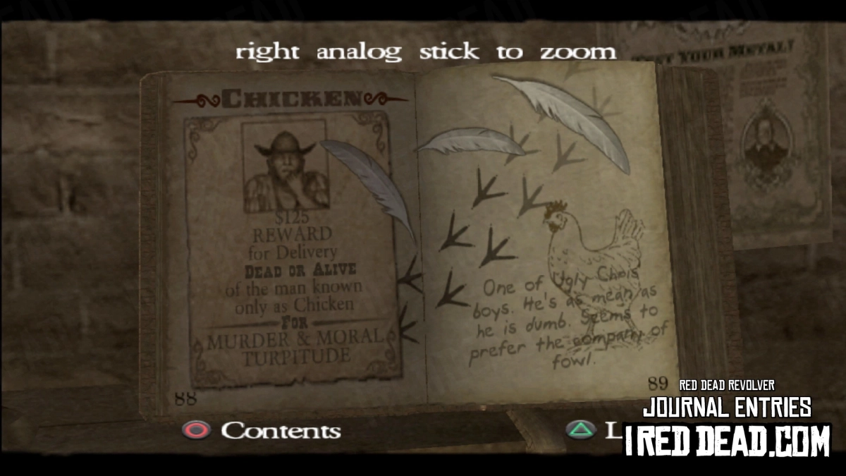 Red Dead Revolver Journal Entry 45 - Chicken