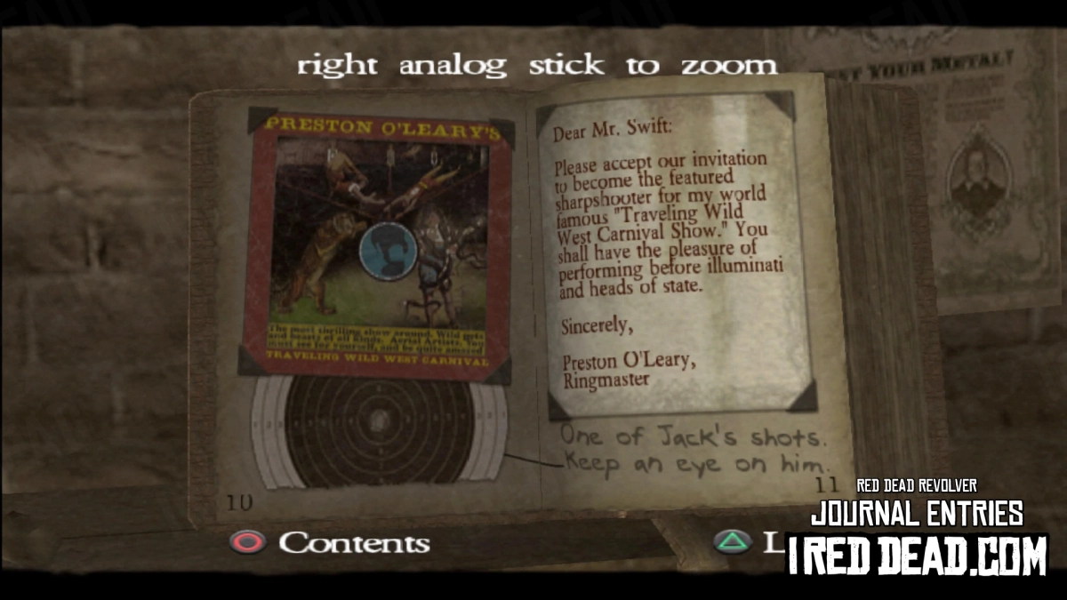 Red Dead Revolver Journal Entry 6 - Jack Swift 2