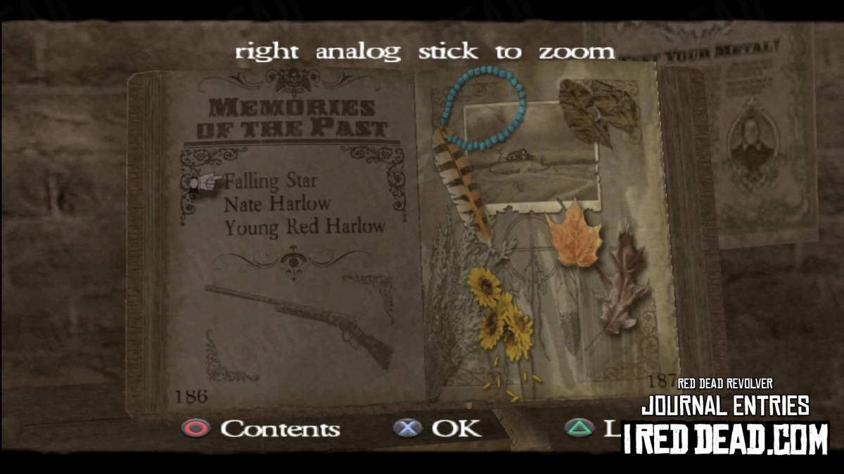 Red Dead Revolver Journal Entry 94 - Memories Of The Past Index