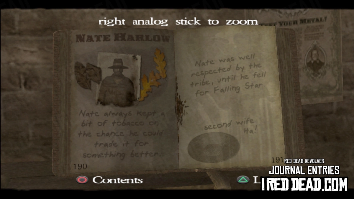 Red Dead Revolver Journal Entry 96 - Nate Harlow