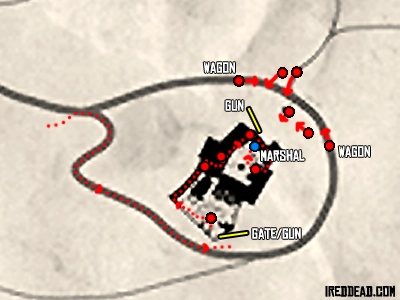 The Assault on Fort Mercer Map