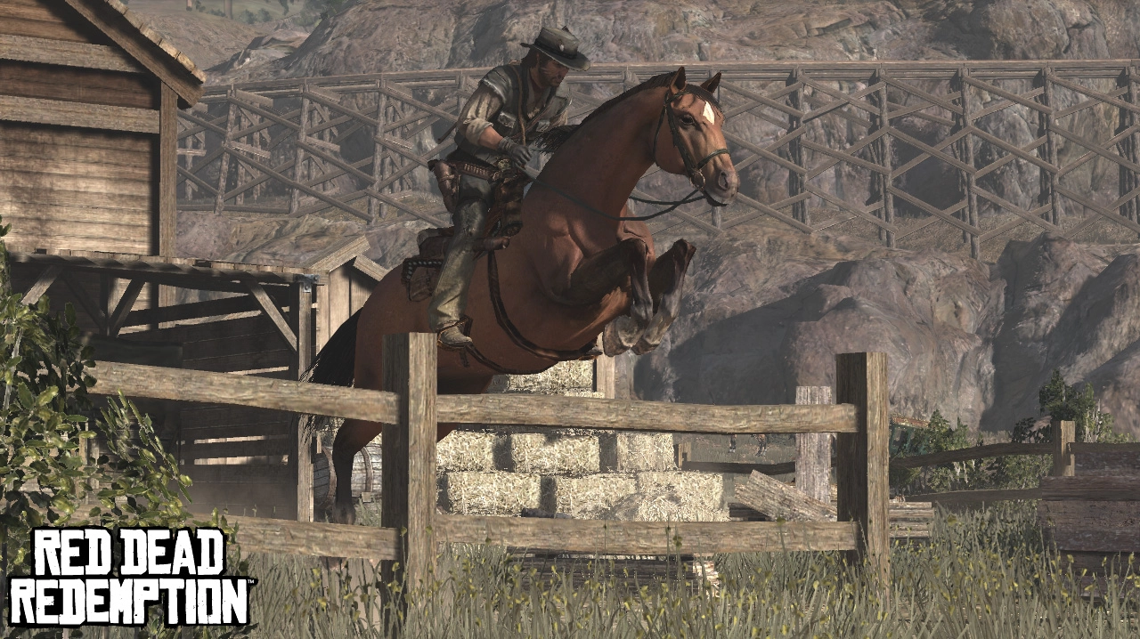Hopping a fence on horseback