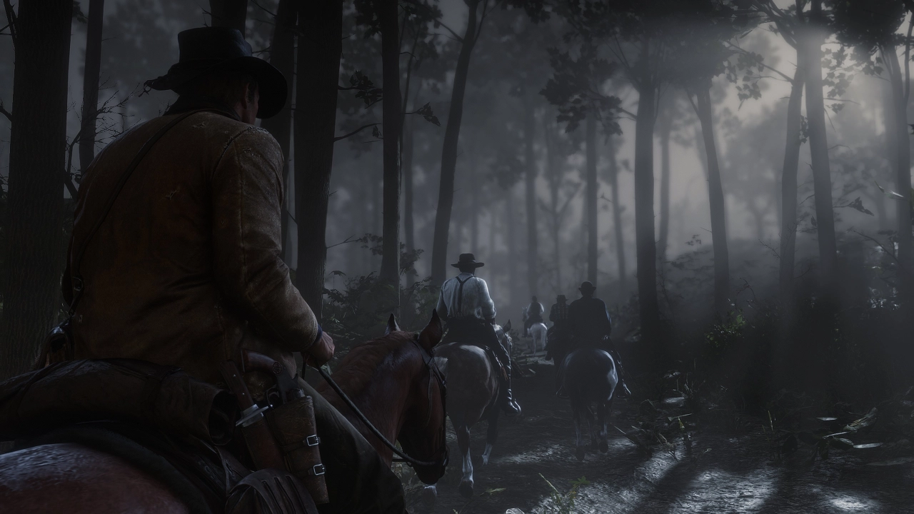 Quiet ride through the woods