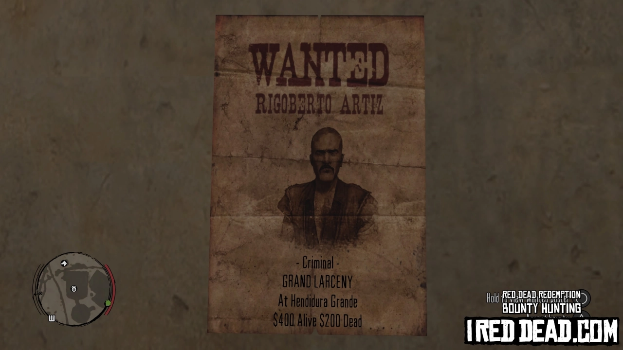 Red Dead Redemption Bounty Hunting Hendidura Grande