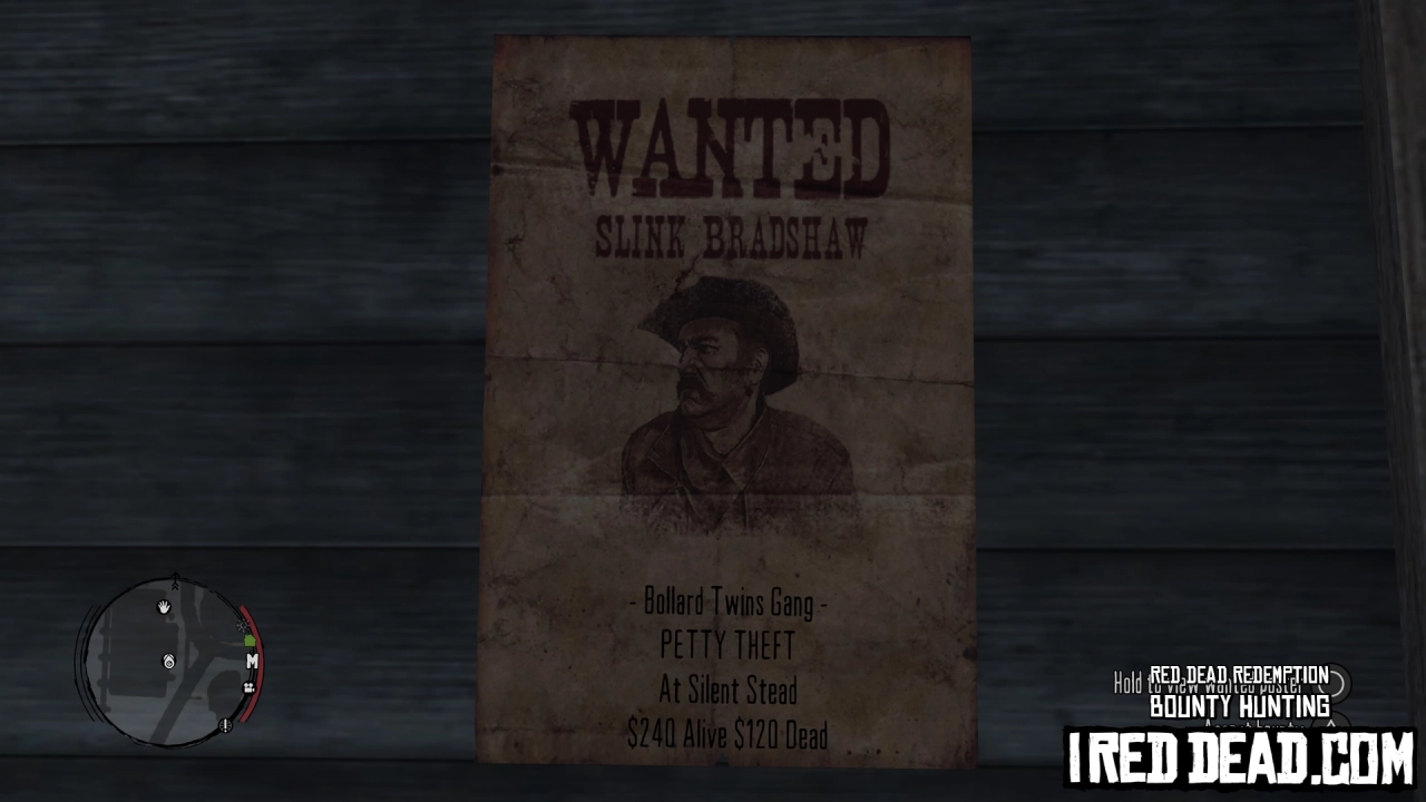 Red Dead Redemption Bounty Hunting Silent Stead