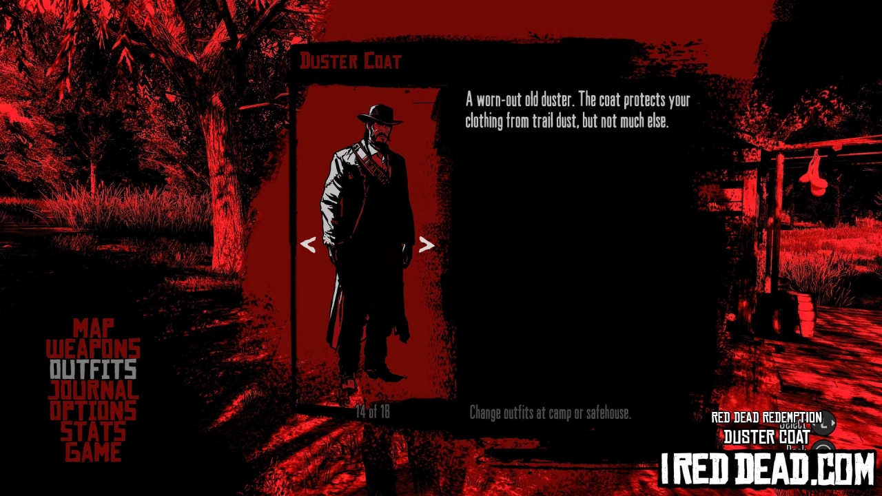 Red Dead Redemption Duster Coat Criteria