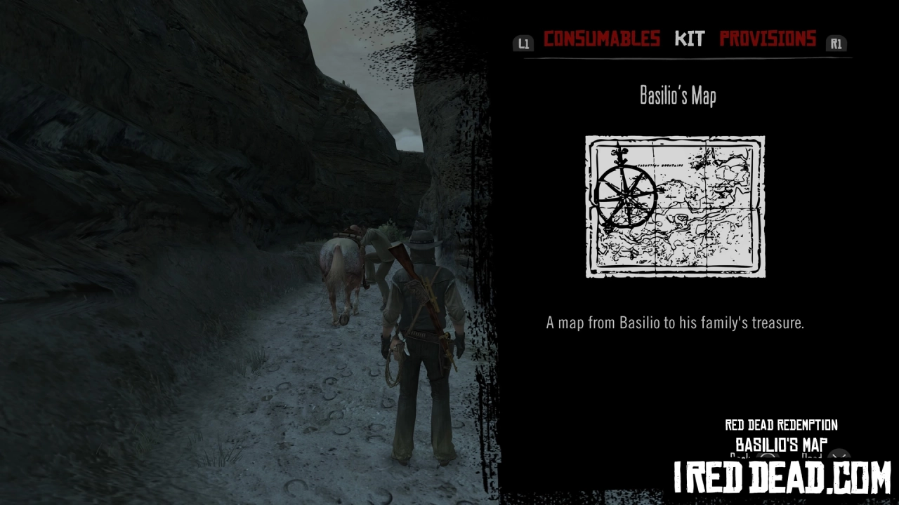 Red Dead Redemption Kit Item Basilios Map