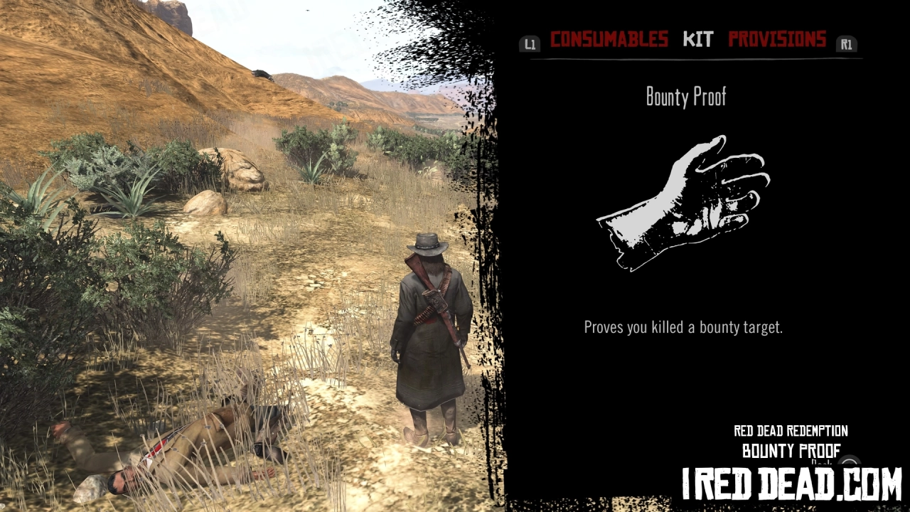 Red Dead Redemption Kit Item Bounty Proof