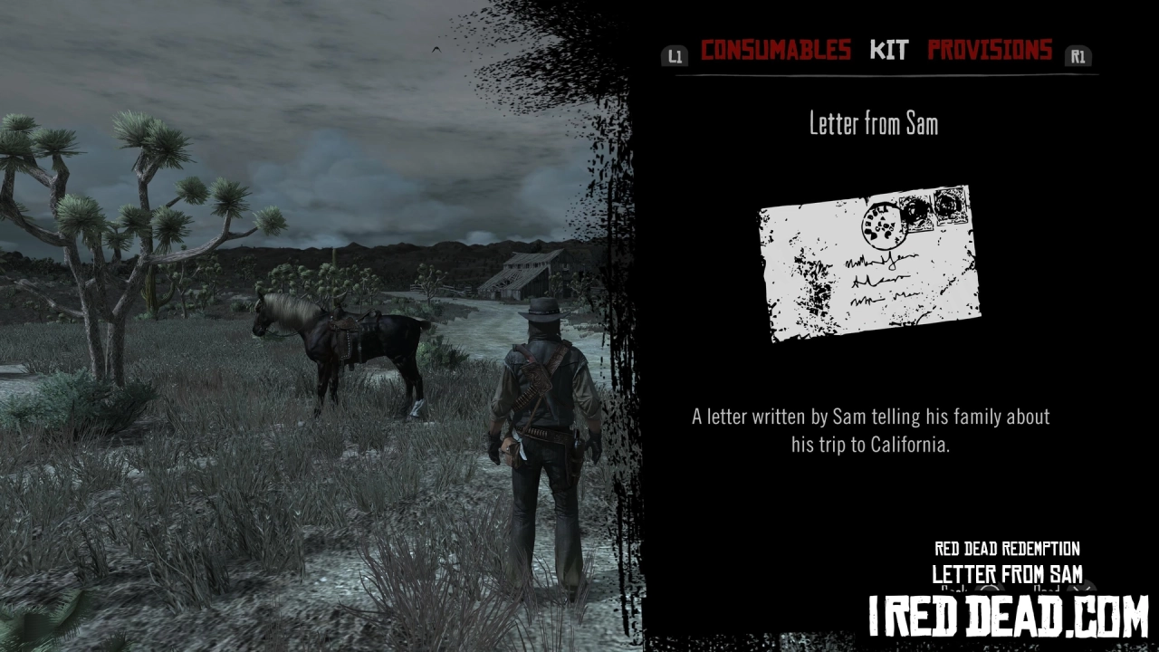 Red Dead Redemption Kit Item Letter From Sam