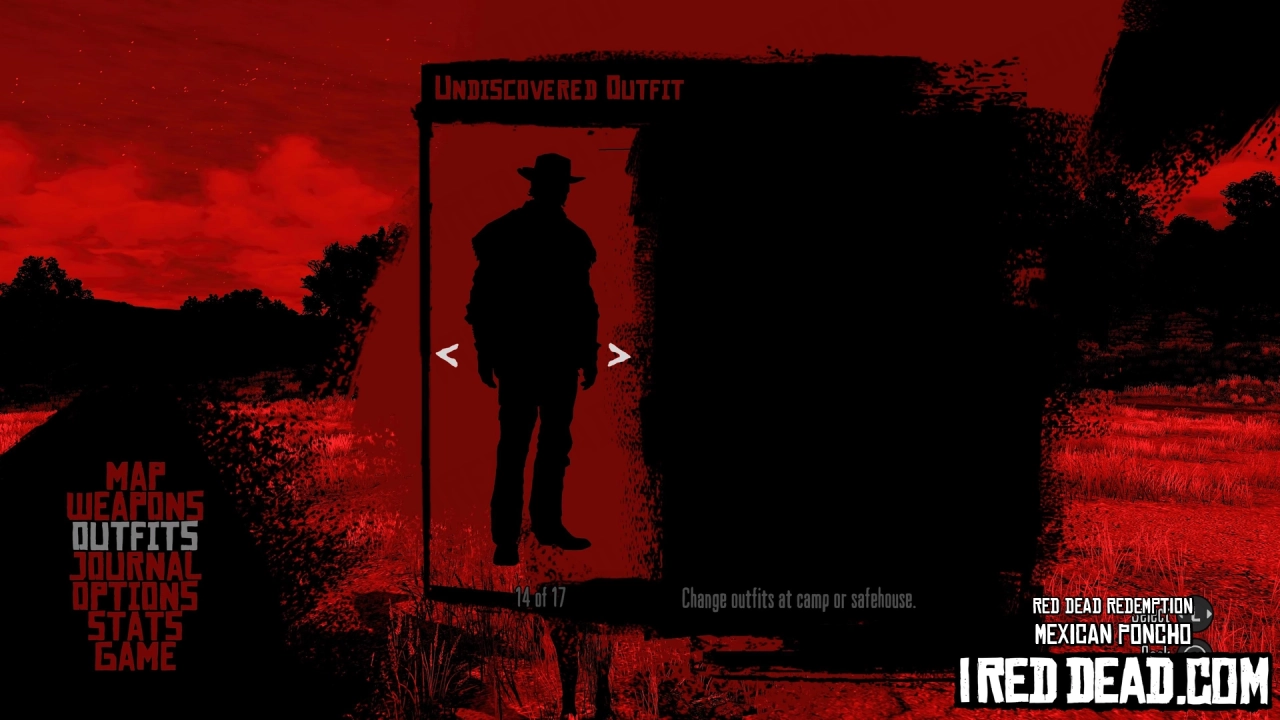 Red Dead Redemption Mexican Poncho Criteria