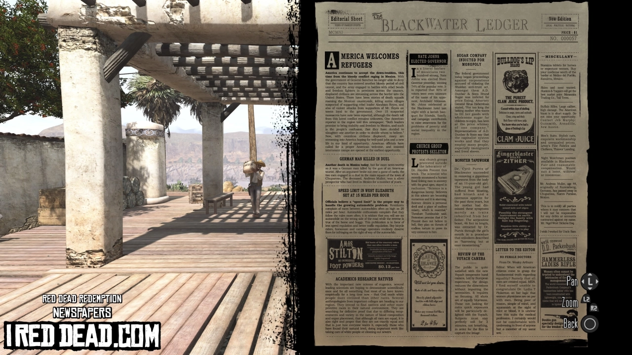 Red Dead Redemption Newspapers Blackwater Ledger No 57