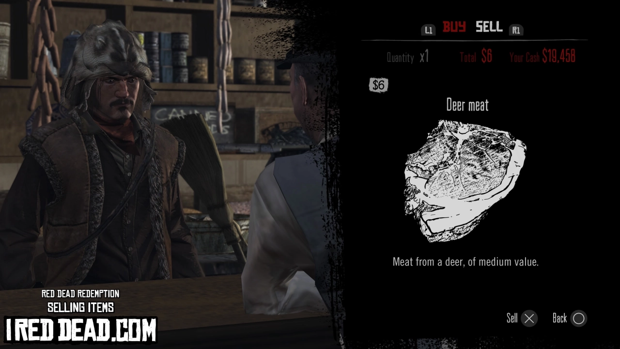 Red Dead Redemption Selling Items Deer Meat