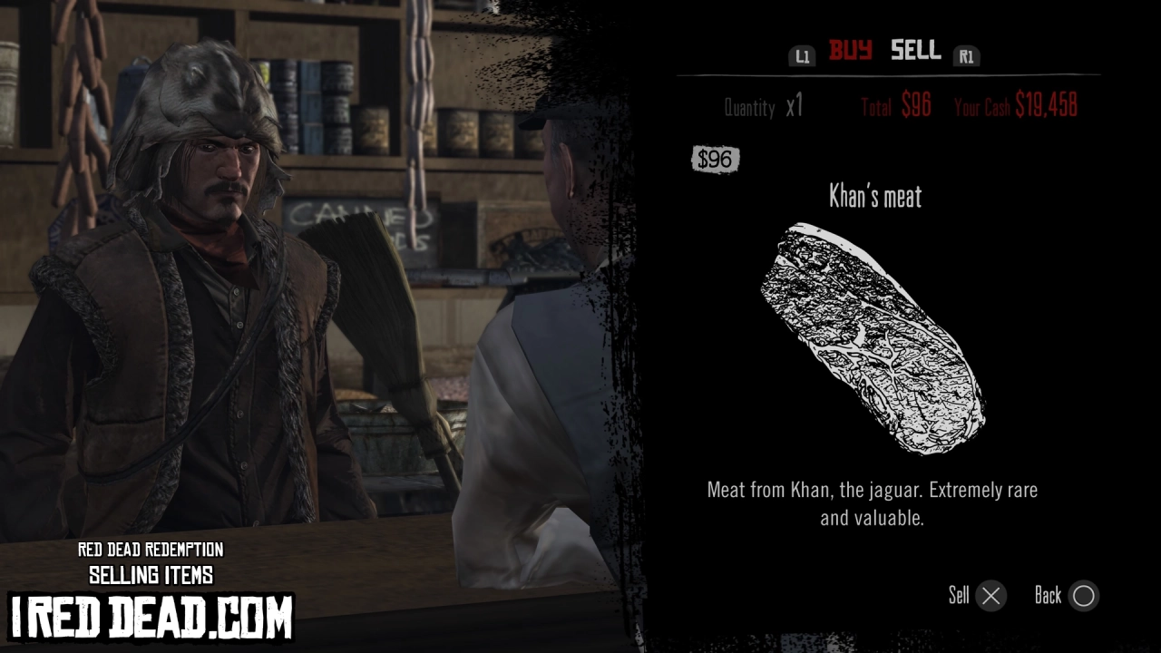Red Dead Redemption Selling Items Khans Meat