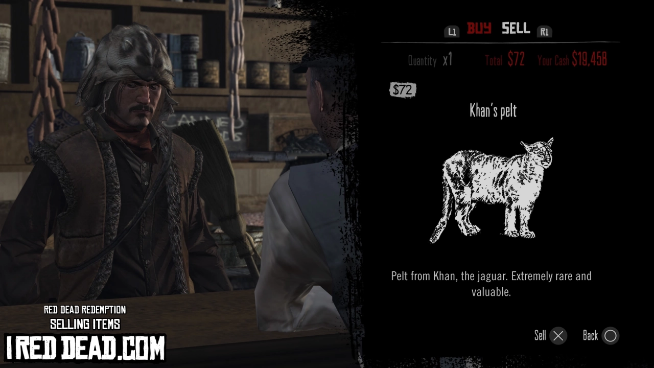 Red Dead Redemption Selling Items Khans Pelt