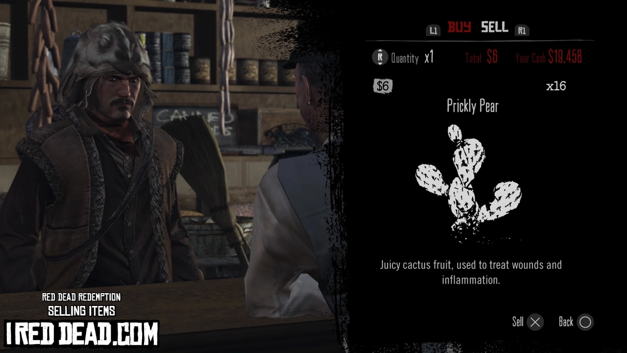 Red Dead Redemption Selling Items Prickly Pear