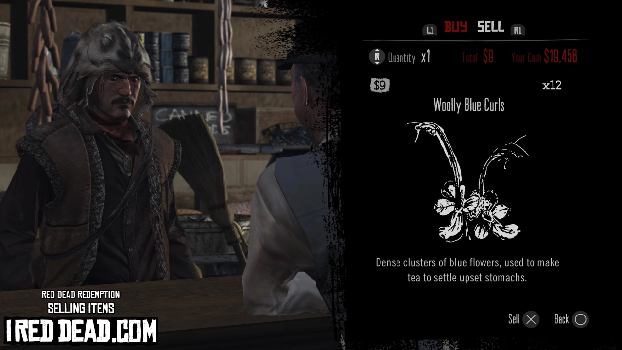 Red Dead Redemption Selling Items Woolly Blue Curls