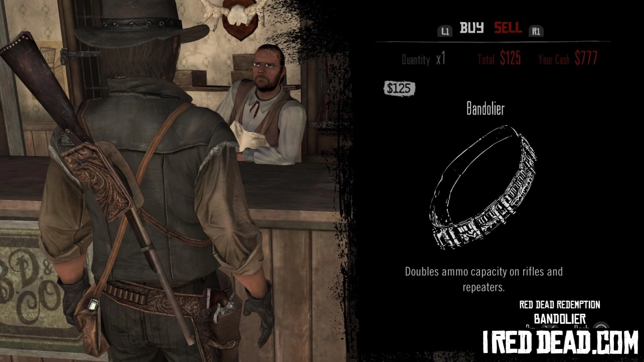 Red Dead Redemption Shop Item Bandolier