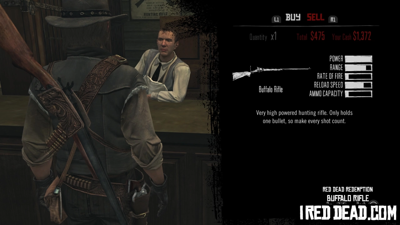 Red Dead Redemption Shop Item Buffalo Rifle